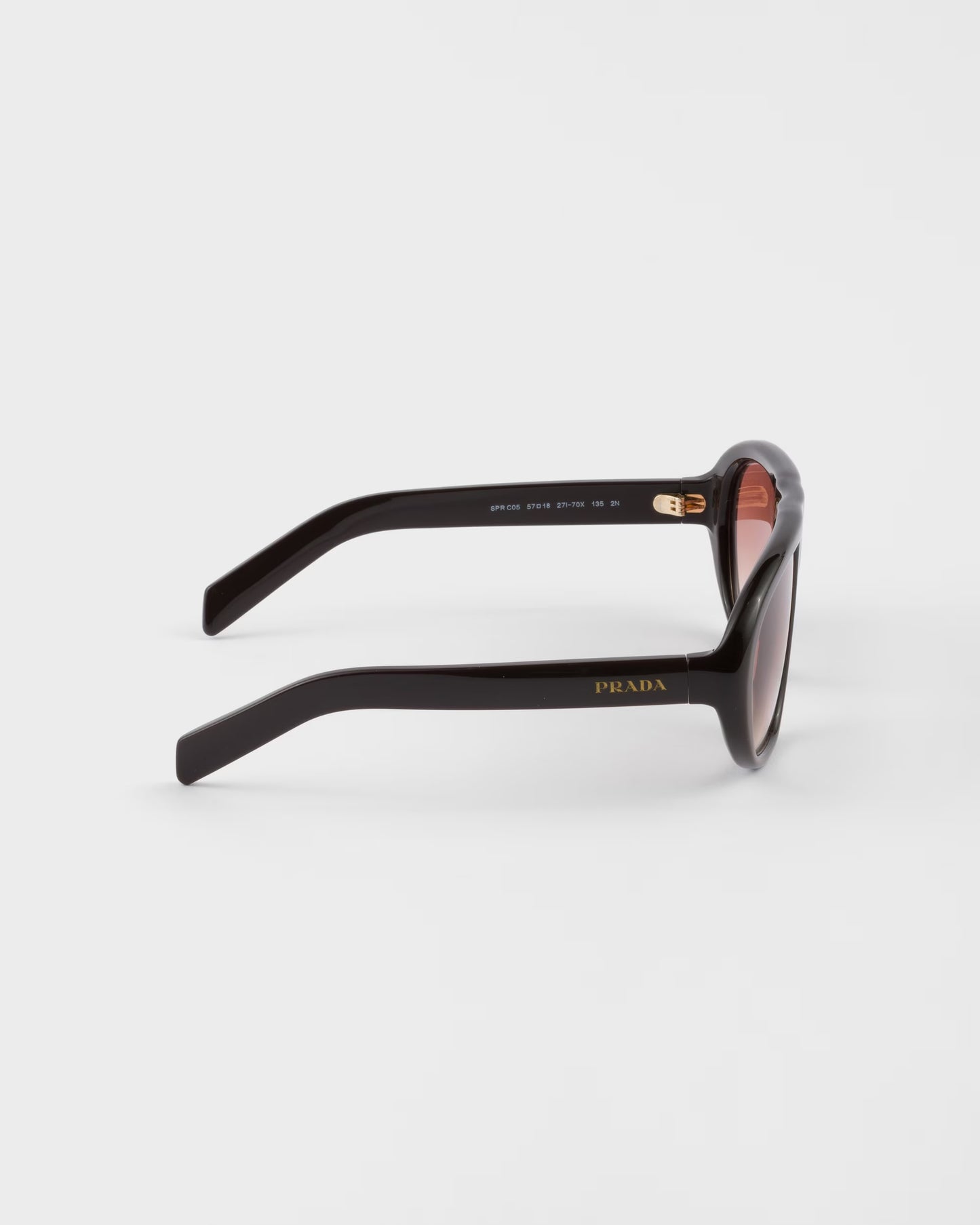 Prada Shadowplay Oversized Sunglasses 0PR C05S Cigar Brown