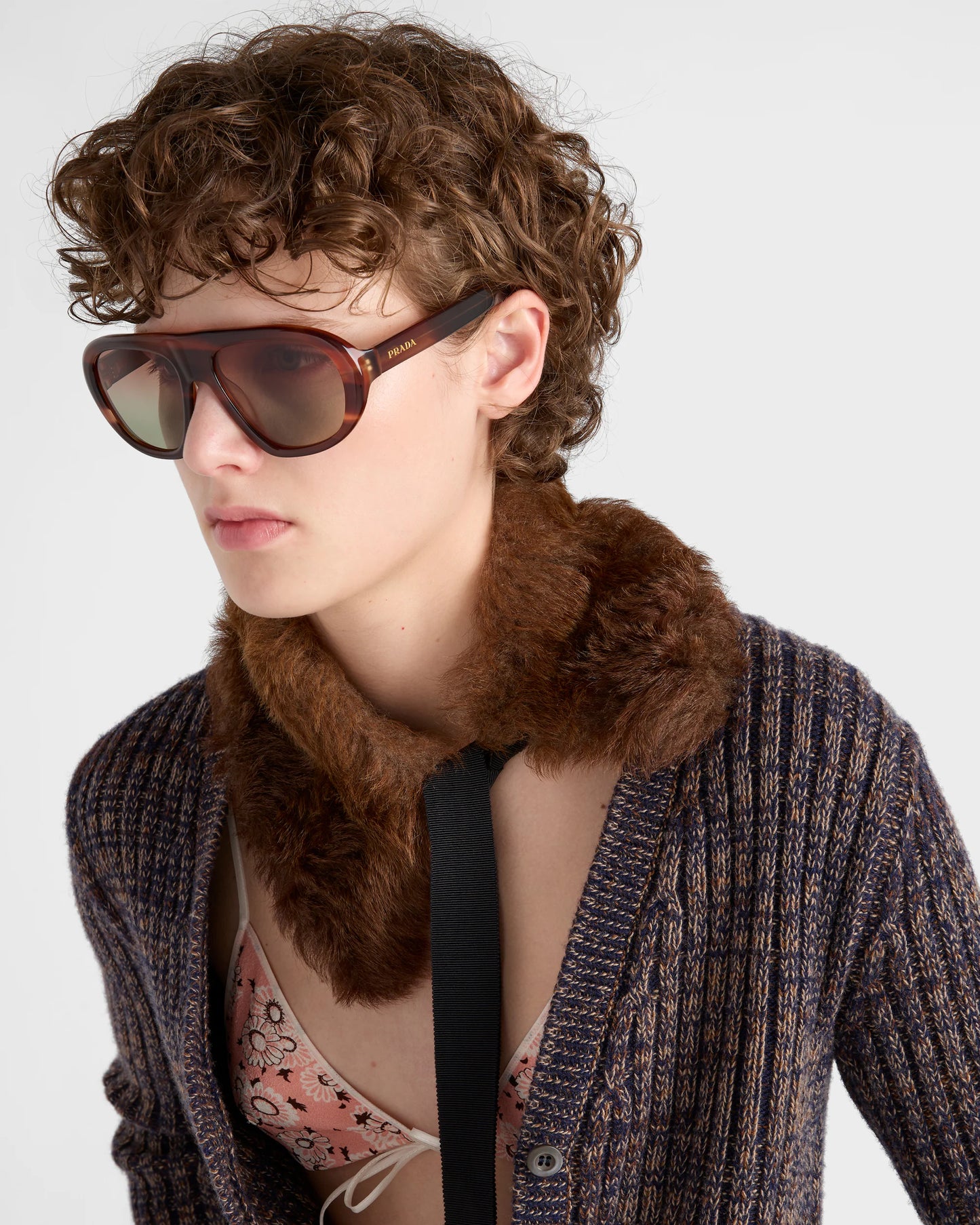 Prada Shadowplay Oversized Sunglasses 0PR C05S Tortoise