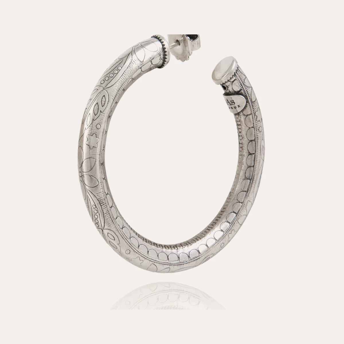 Gas Bijoux Maoro Hoop Earrings Silver