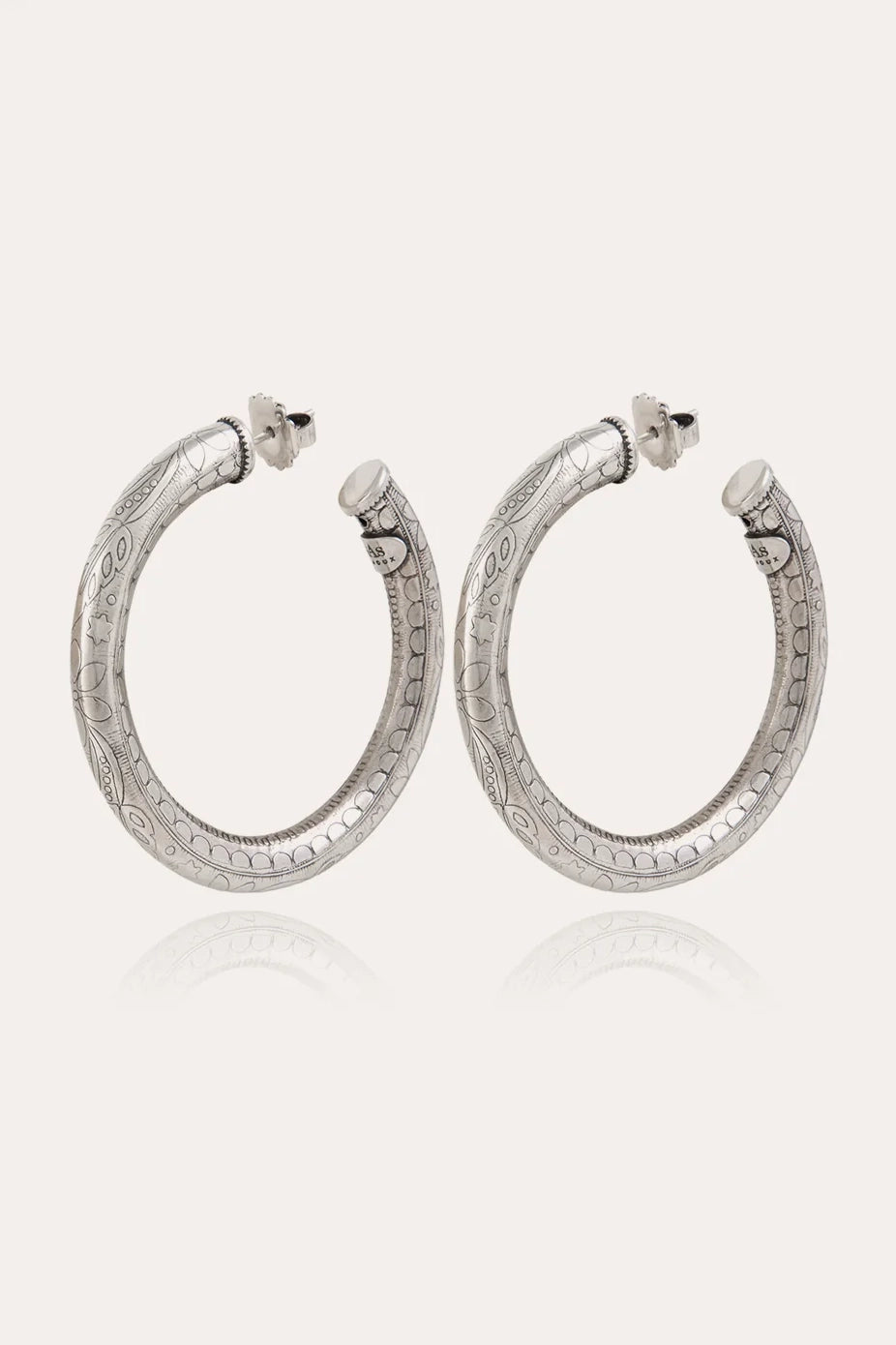 Gas Bijoux Maoro Hoop Earrings Silver