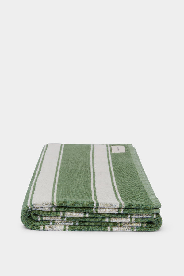 Beach Towel Pandan Cream Stripe