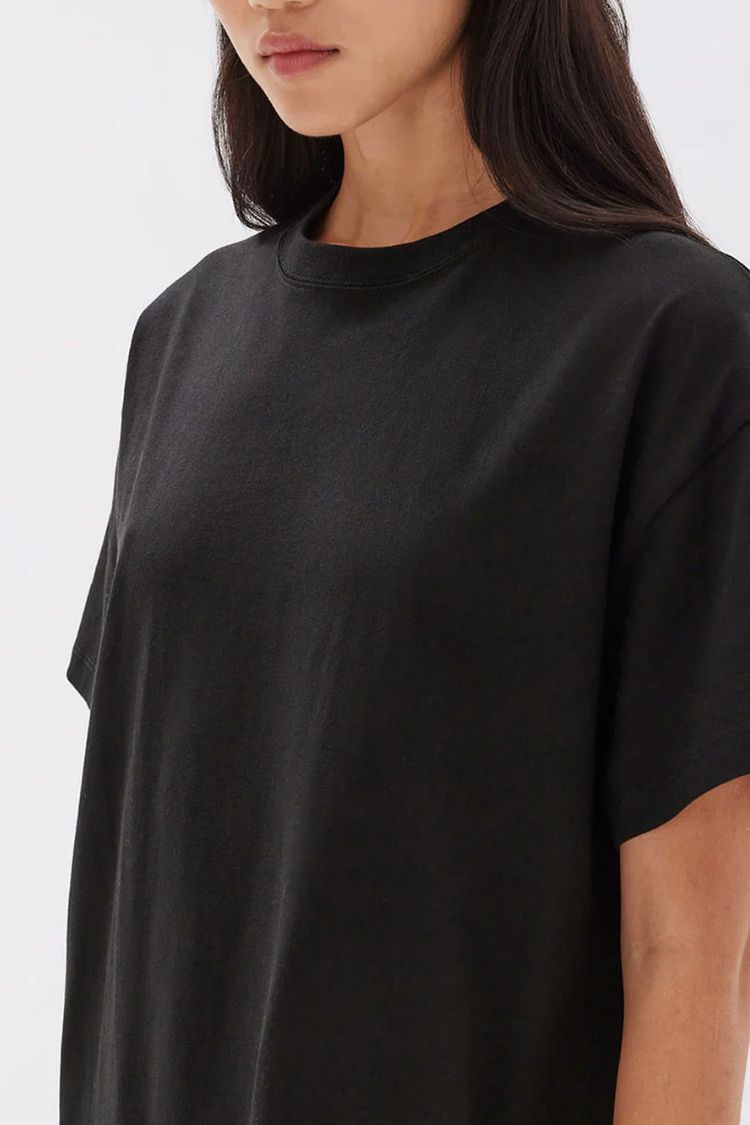 Portia Jersey Tee Dress Black