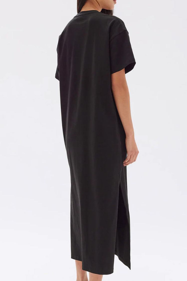 Portia Jersey Tee Dress Black