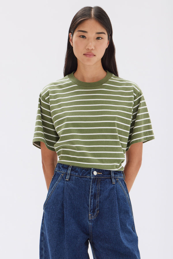 Womens Cohen Stripe Tee Stripe