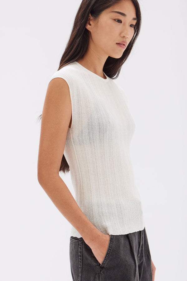 Noa Knit Tank White