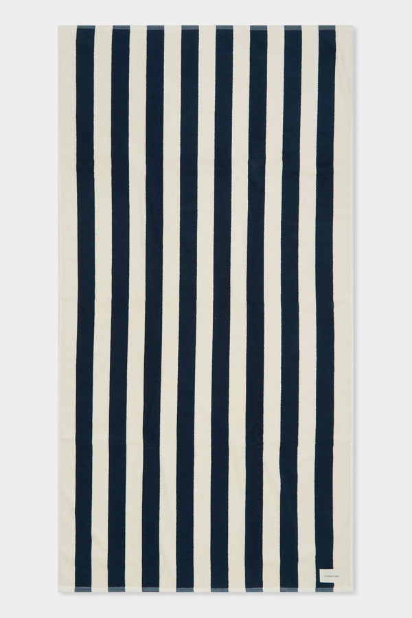 Beach Towel True Navy Cream