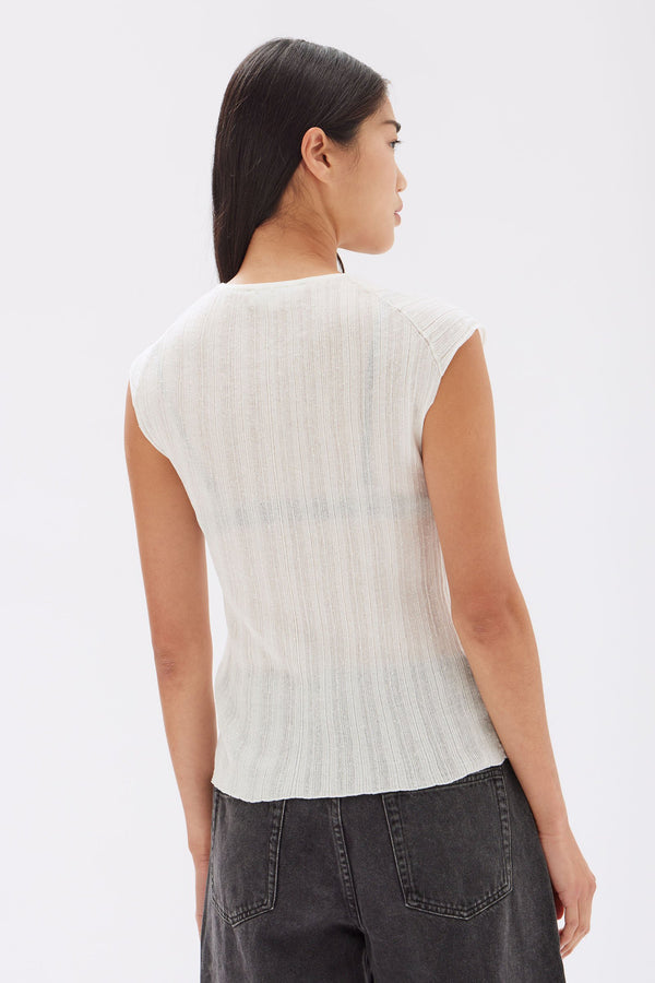 Noa Knit Tank White