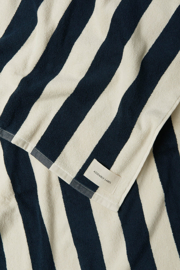 Beach Towel True Navy Cream