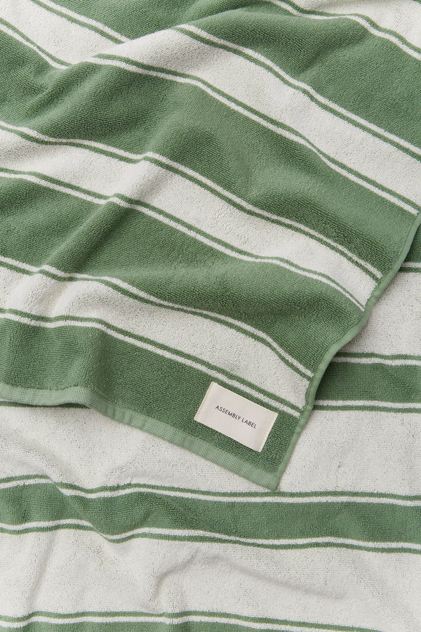 Beach Towel Pandan Cream Stripe