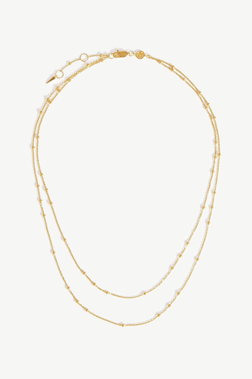 Double Chain Necklace Vermeil Gold