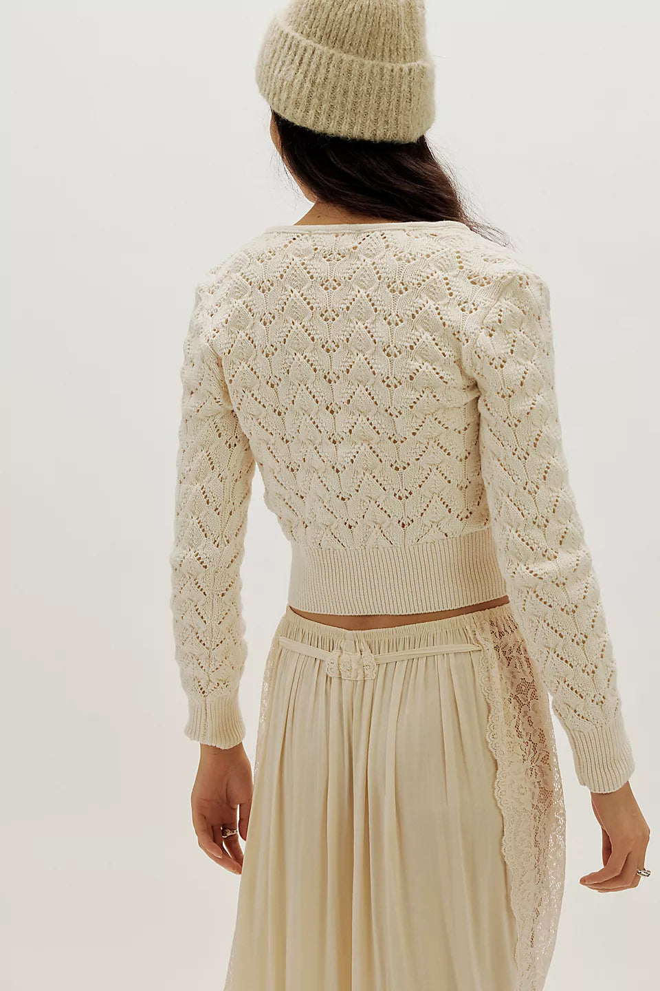Pretty in Pointelle Cardi Ivory