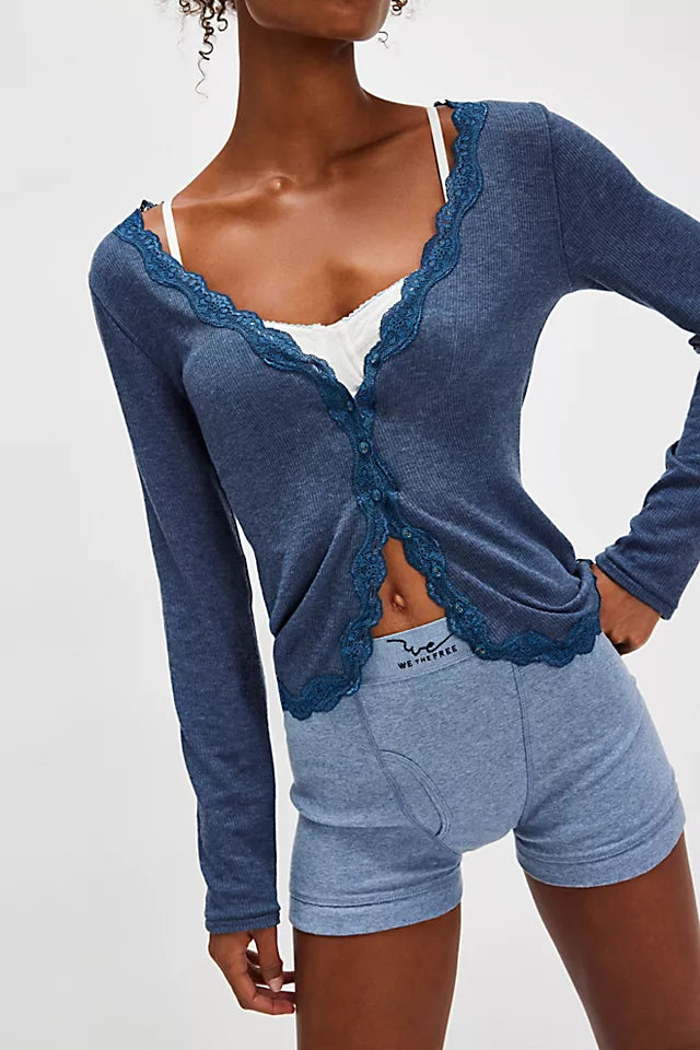 Big Love Rib Cardi Ocean