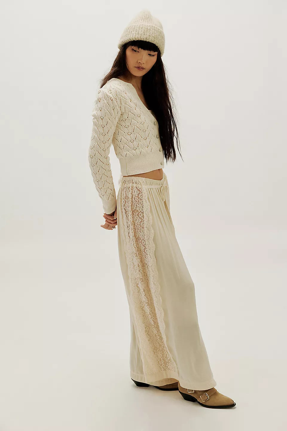 Pretty in Pointelle Cardi Ivory