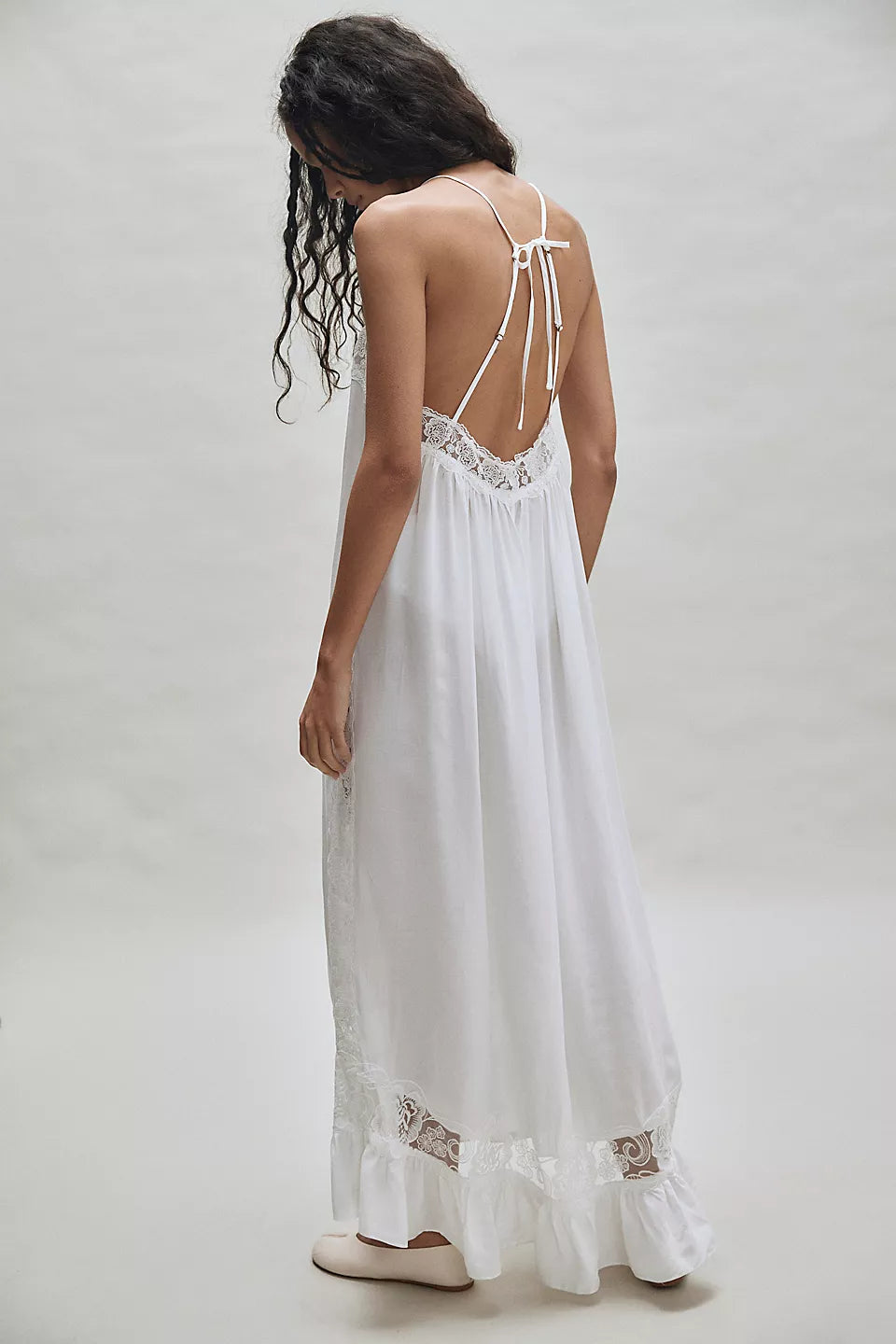 Kiss Me Later Maxi Slip Dress ivory