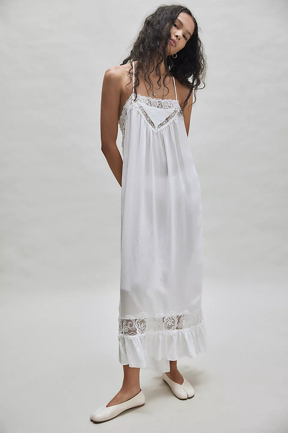 Kiss Me Later Maxi Slip Dress ivory