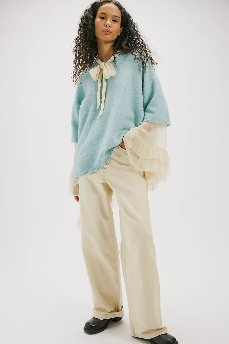 Margot SoftSpun Sweater Tee Angel Falls Melange