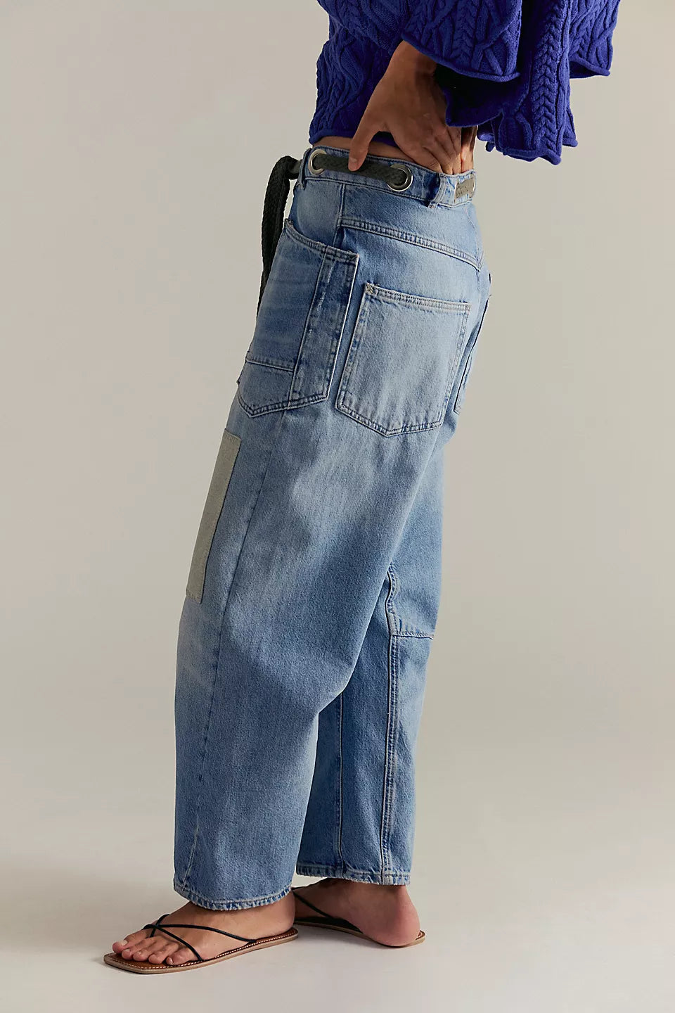 We The Free Moxie Pull-On Barrel Jeans Truest Blue