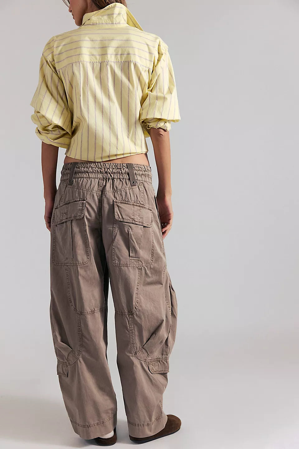 Onset Printed Pull On Cargo Pants Dusted Cocoa