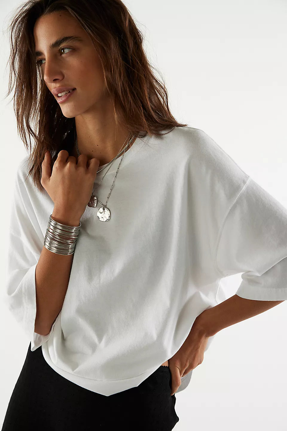 We The Free Perfect Oversized Tee White