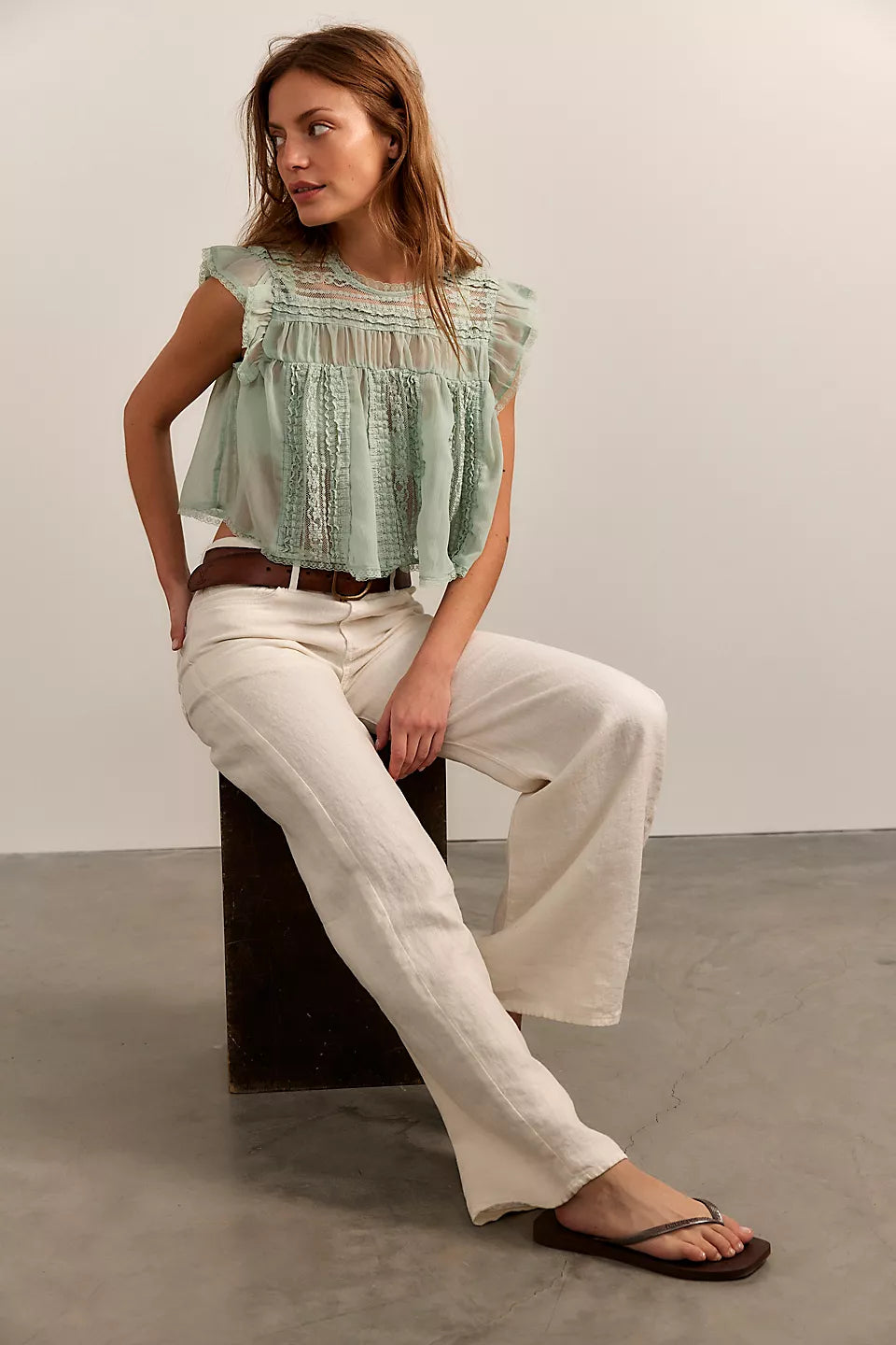Free people Sun Drenched Blouse Mermaid Tail