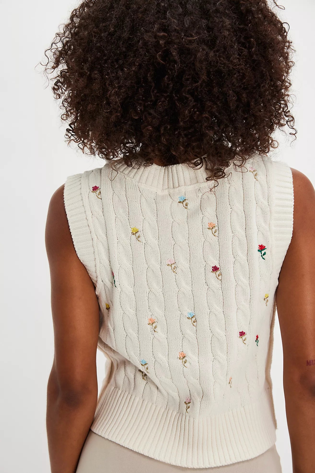 Plumeria Floral Vest White