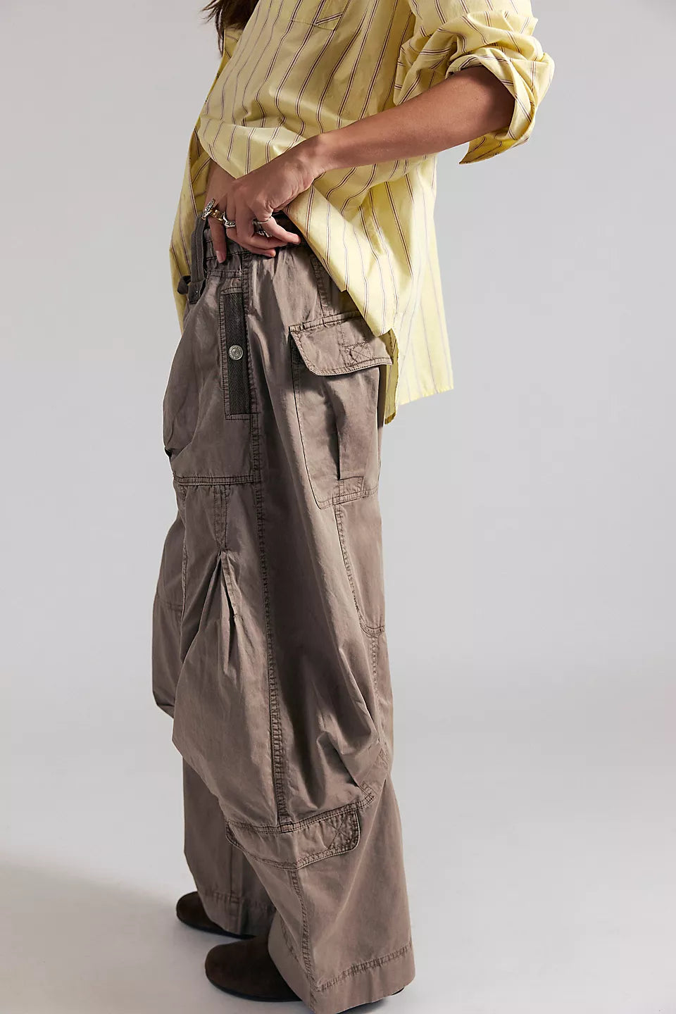 Onset Printed Pull On Cargo Pants Dusted Cocoa