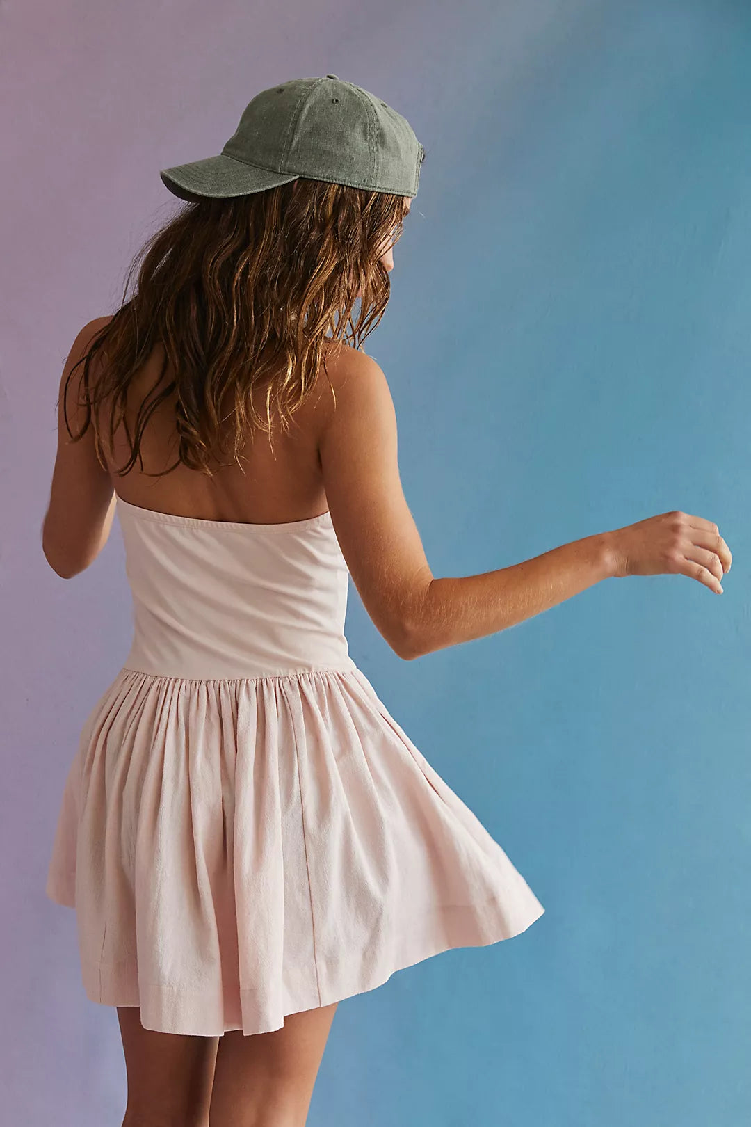 free people pink denim dress Free People Sweet Surrender Pink Denim Babydoll Sun