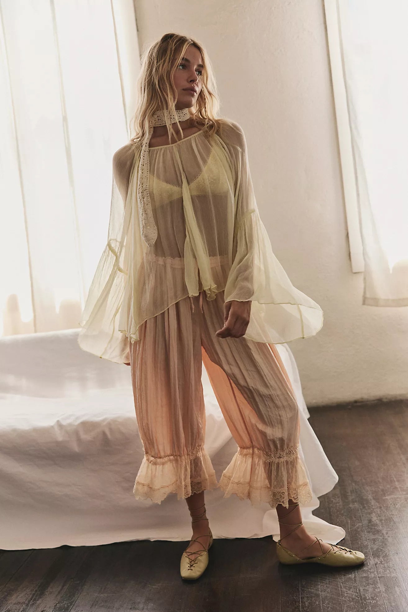 Forever Young Bloomer Pants Peach Pit