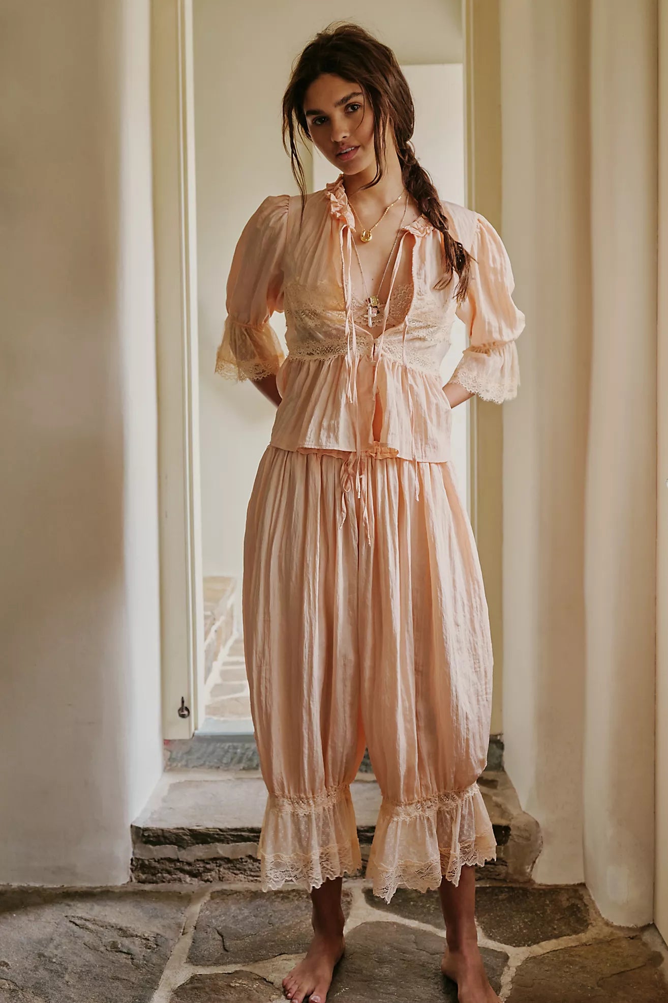 Forever Young Bloomer Pants Peach Pit