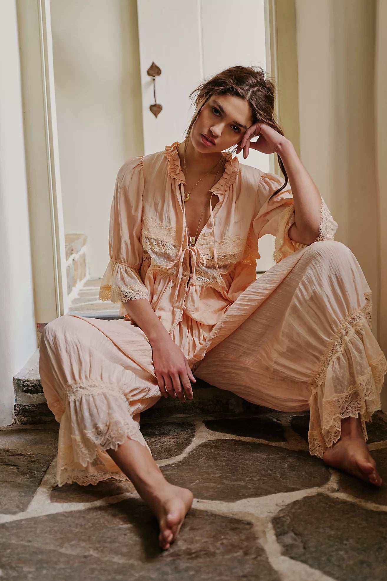 Forever Young Bloomer Pants Peach Pit