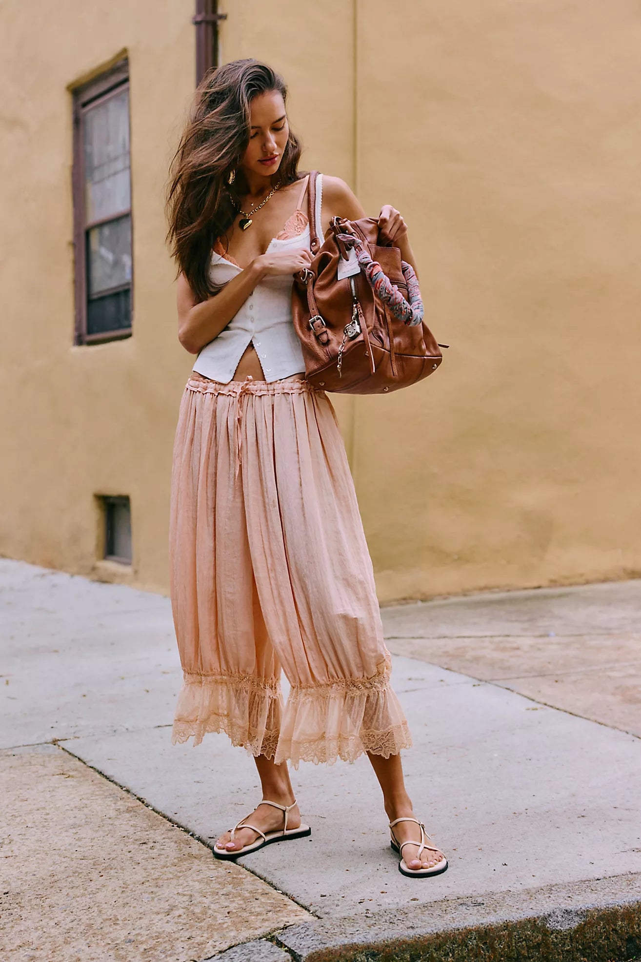 Forever Young Bloomer Pants Peach Pit