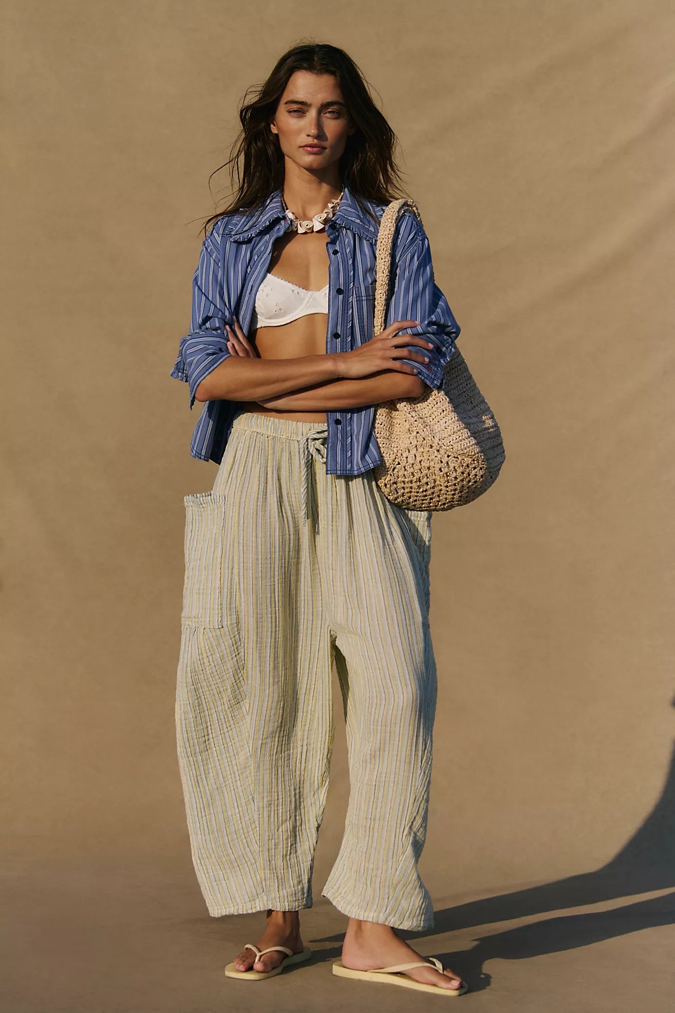 Quinn Striped Pants Chamomile Combo