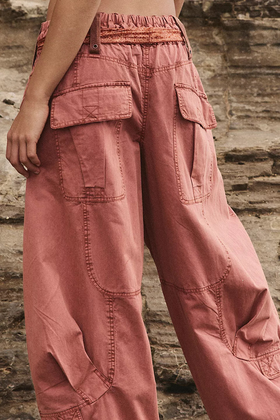 Onset Printed Pull On Cargo Pants Paper Lantern