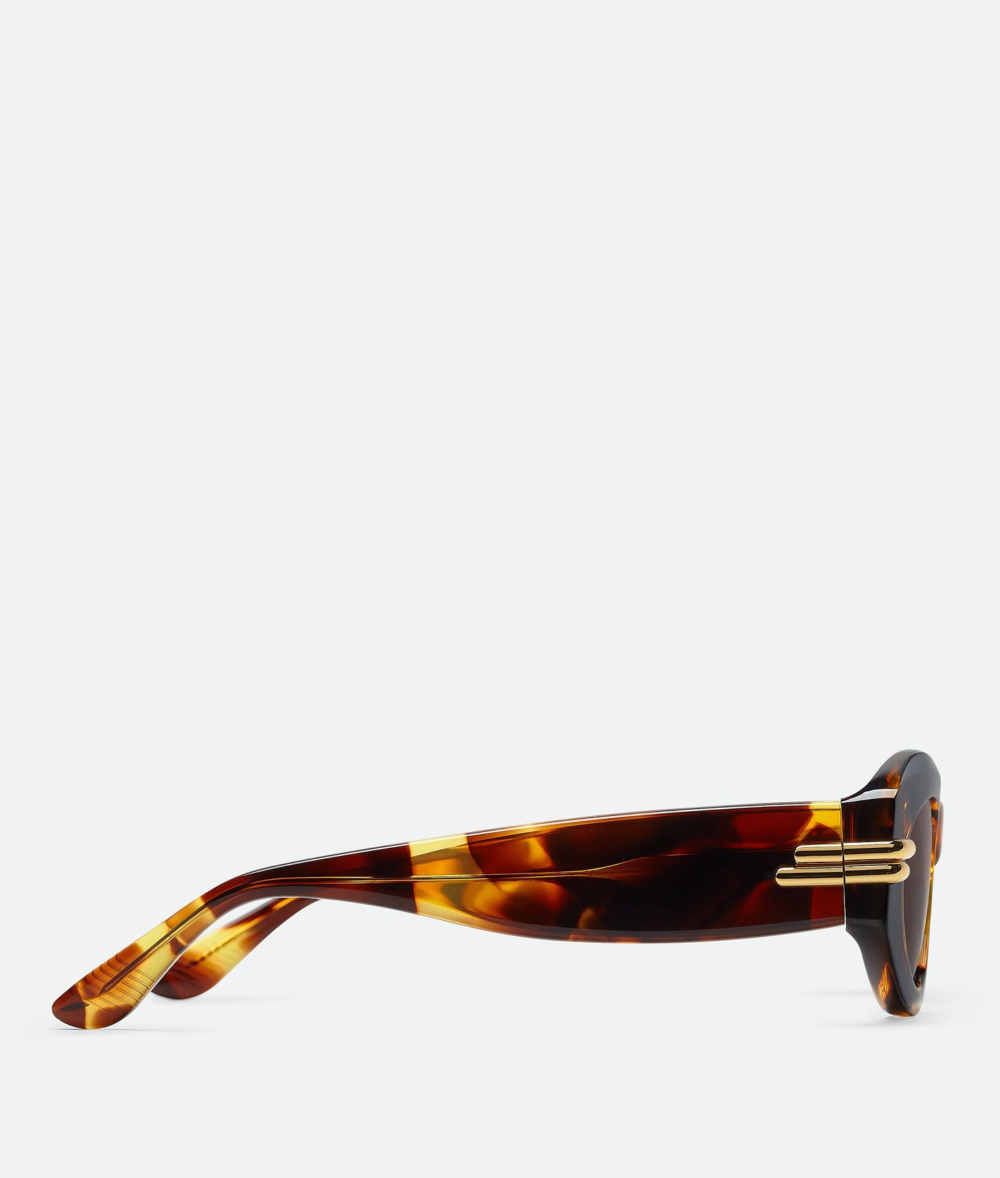 Bottega Veneta Mitre Oval Sunglasses Havana BV1322S002