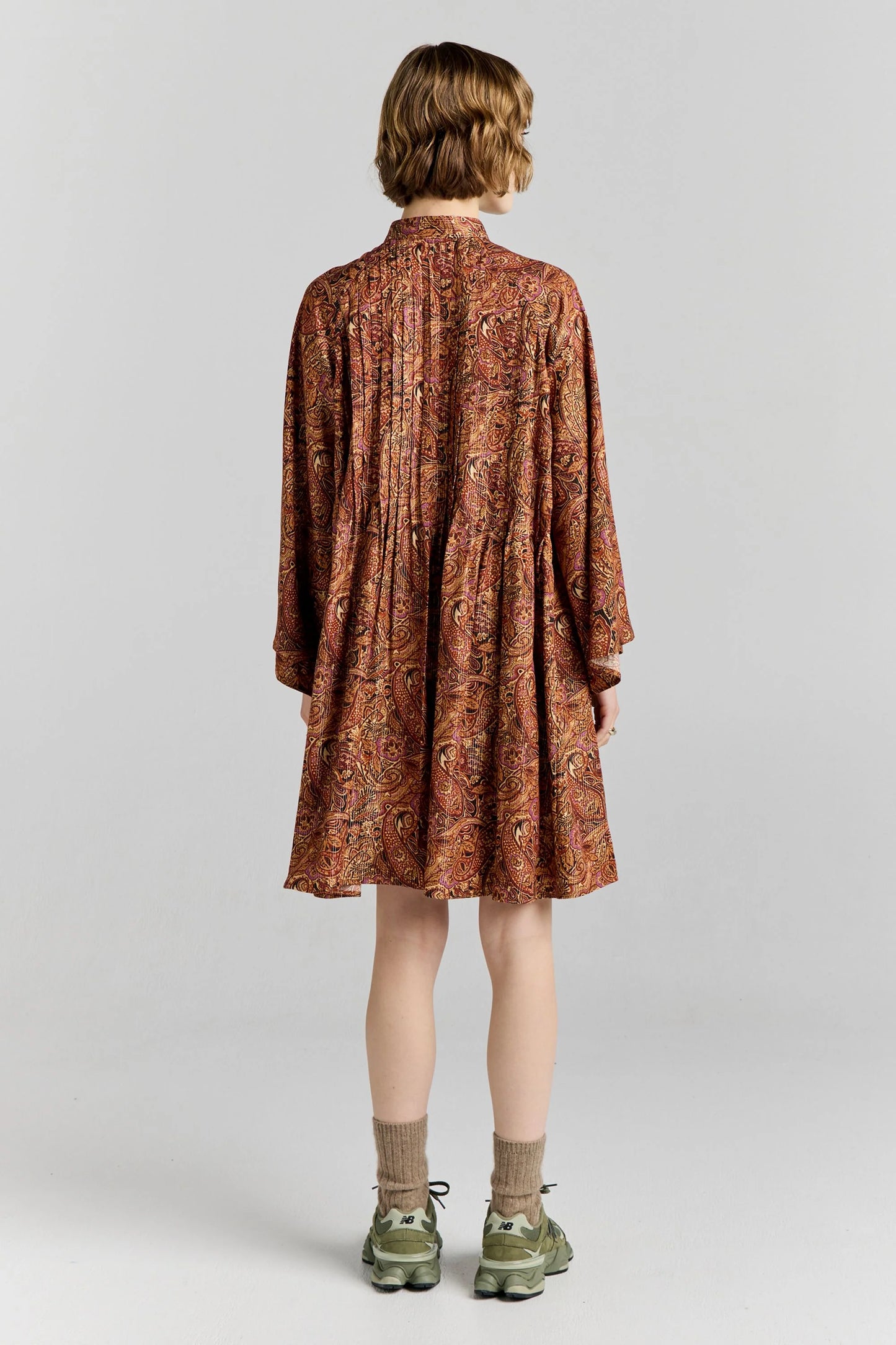 Glaze Dress Burgundy Multi