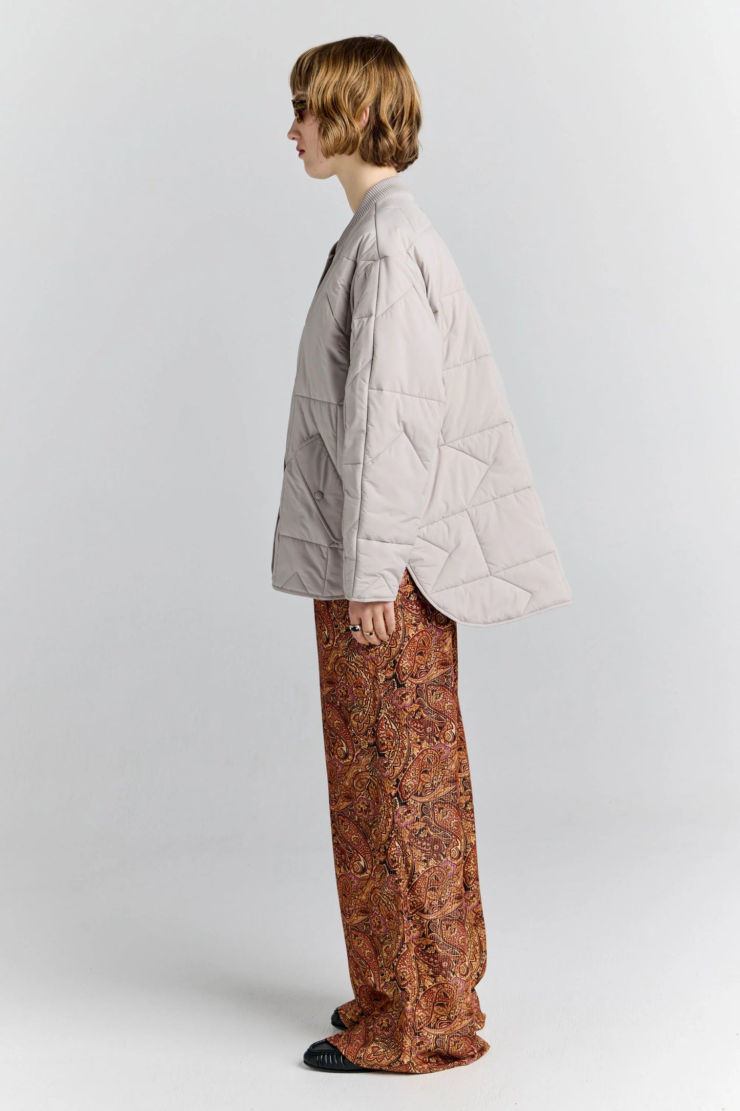 Quilted Monogram Jacket Ecru