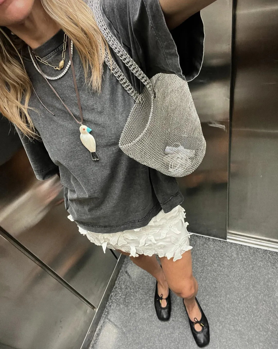 Rosalind Black Leather Ballet Flats