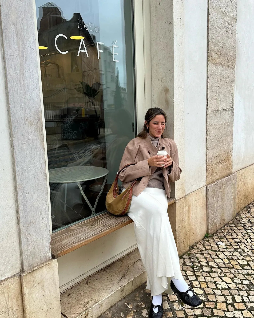 Rosalind Black Leather Ballet Flats