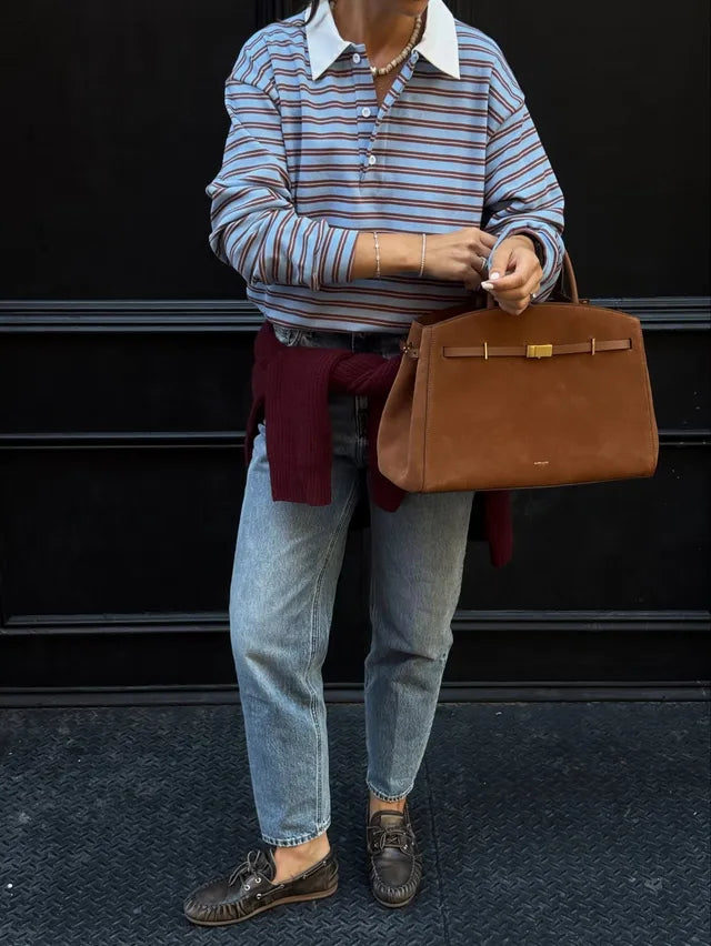 Rowan Brushed Brown Leather Loafers