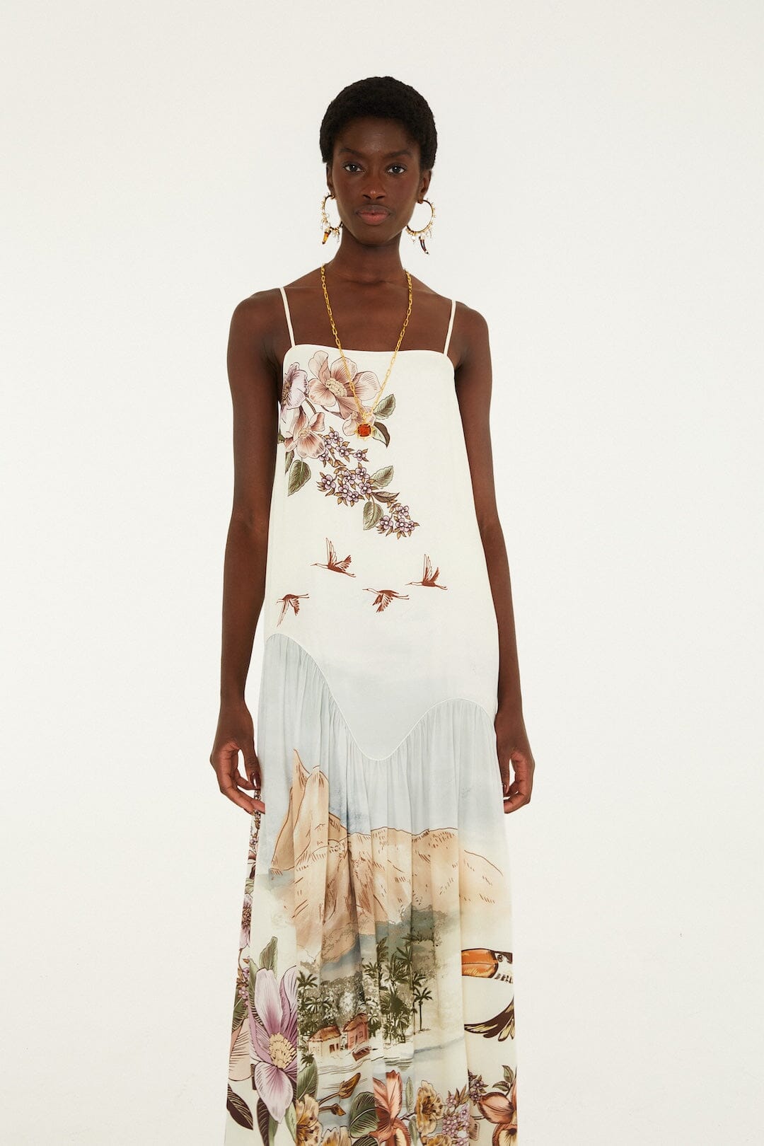 Farm Rio Toile de Rio Off white Maxi Dress