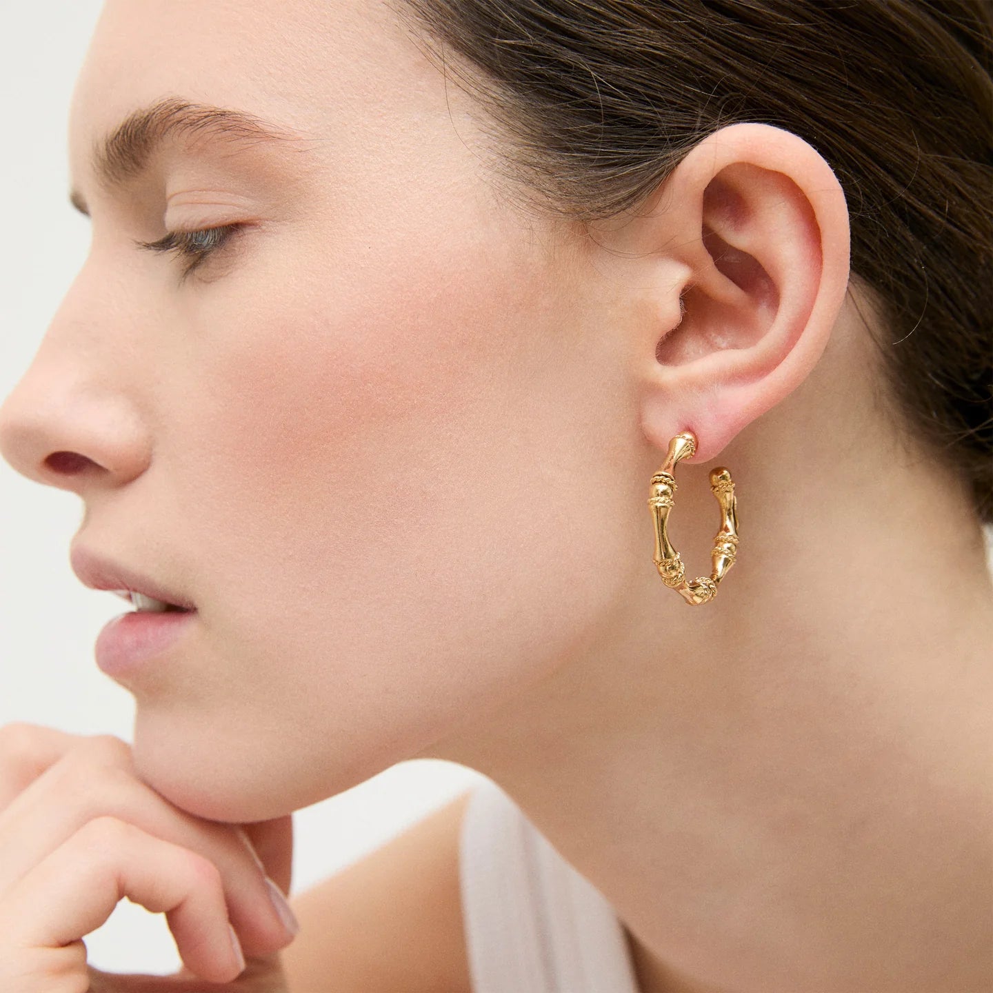 Gas Bijoux Mini Bambou Hoop Earrings
