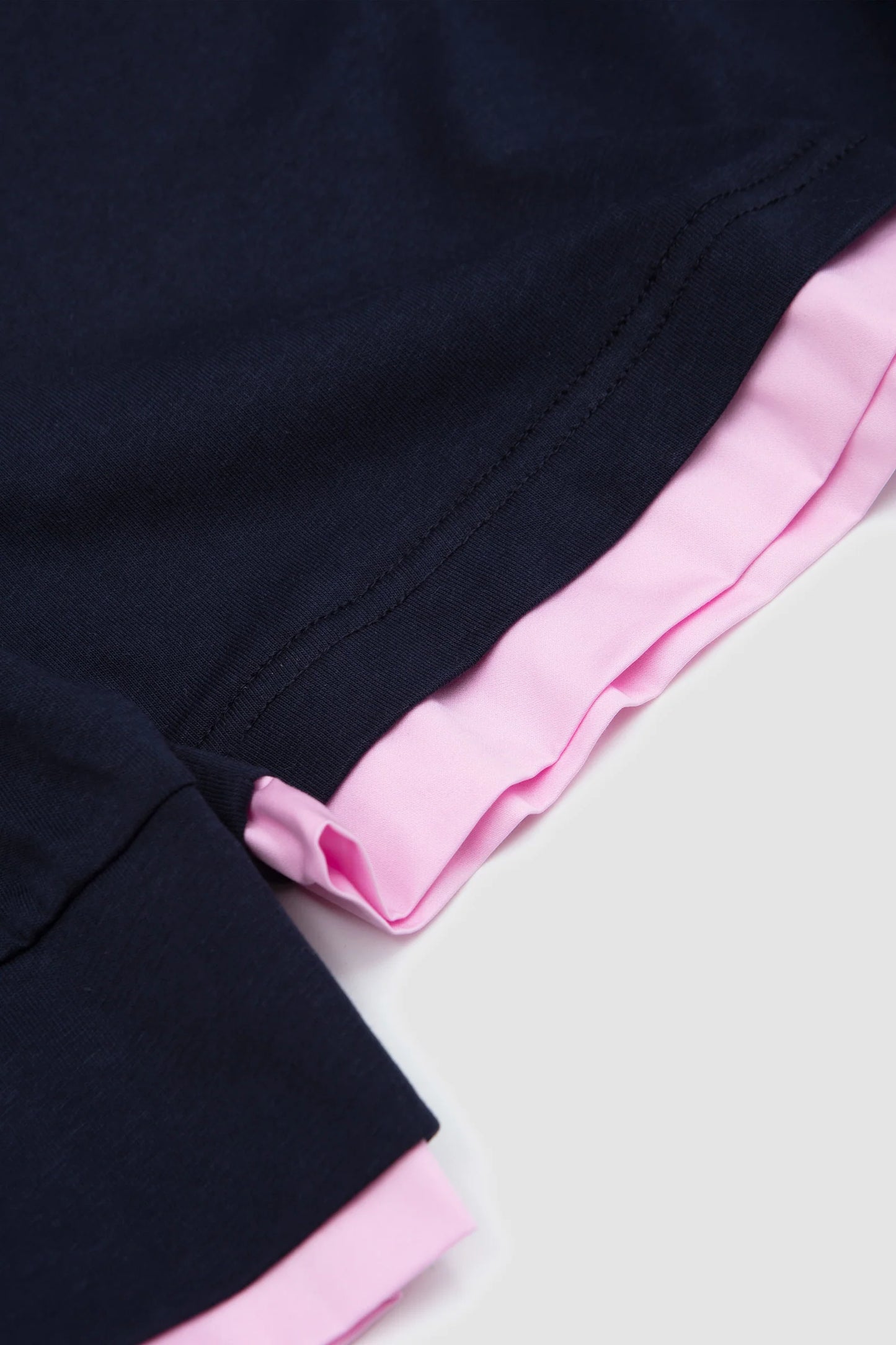 Luis Long Sleeve Polo Navy Pink