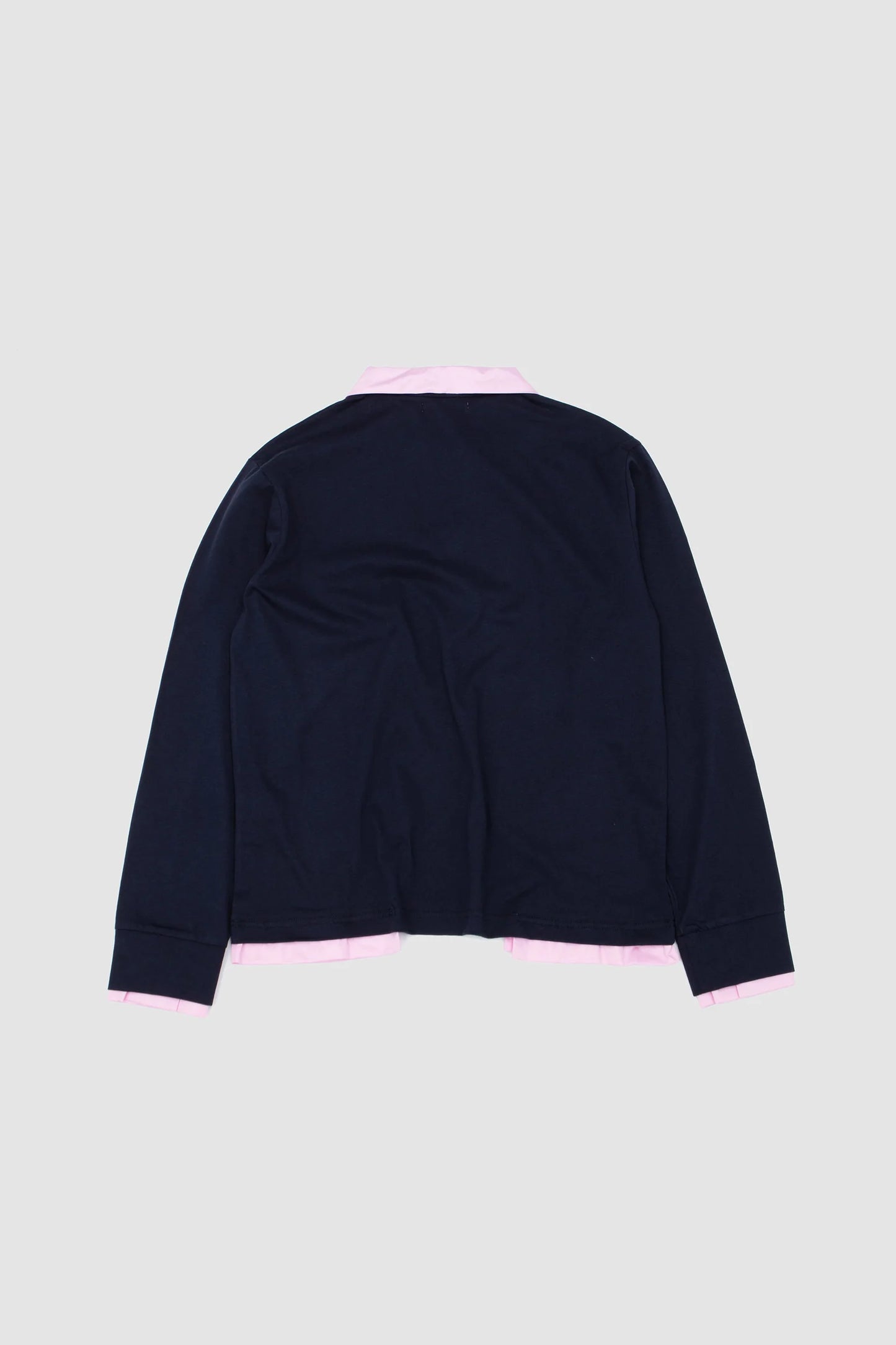 Luis Long Sleeve Polo Navy Pink