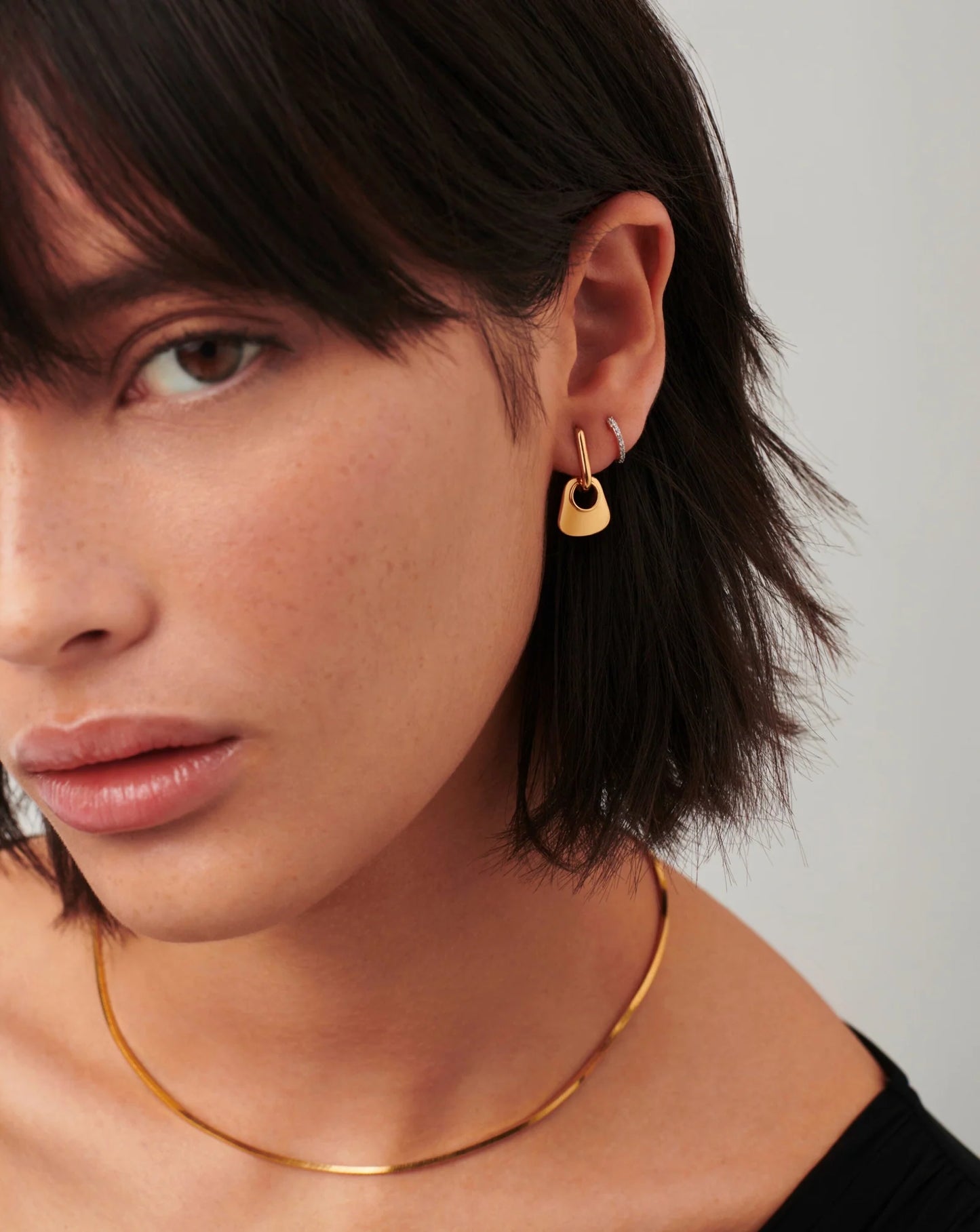 Hera Mini Charm Hoop Earrings