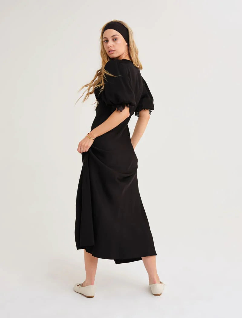Honey Duster Maxi Dress Black