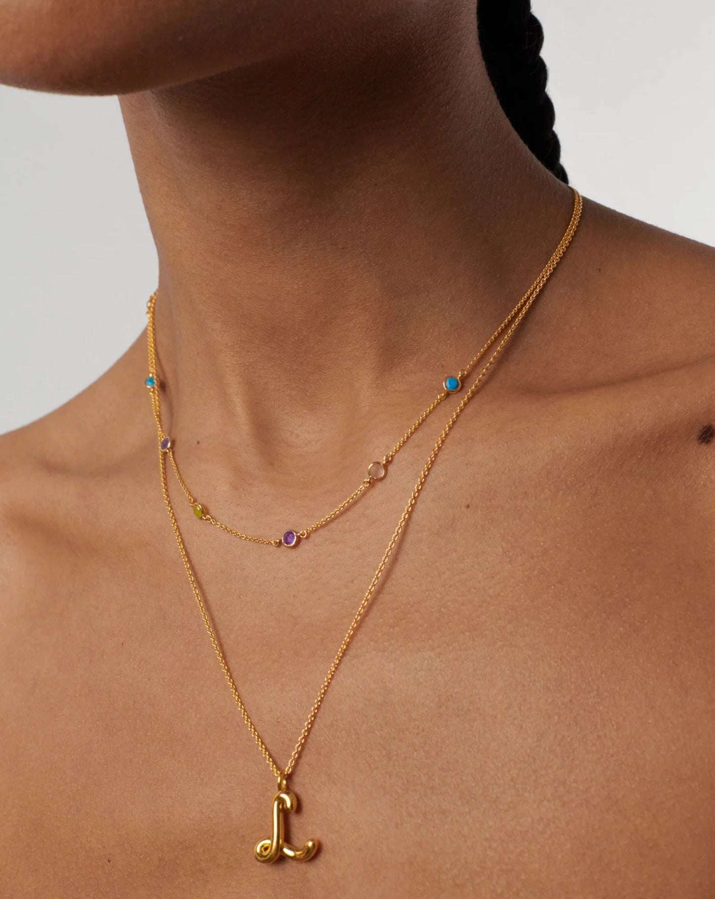 Hot Rox Multi Gemstone Choker Vermeil Gold