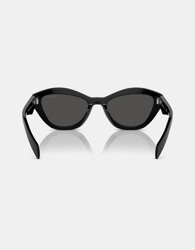 Prada Logo Round Sunglasses Black 0PR A02S
