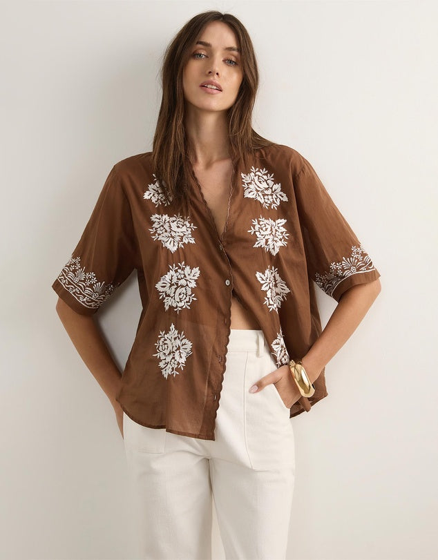 Rosalie Blouse Brown