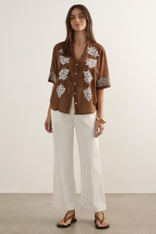 Rosalie Blouse Brown