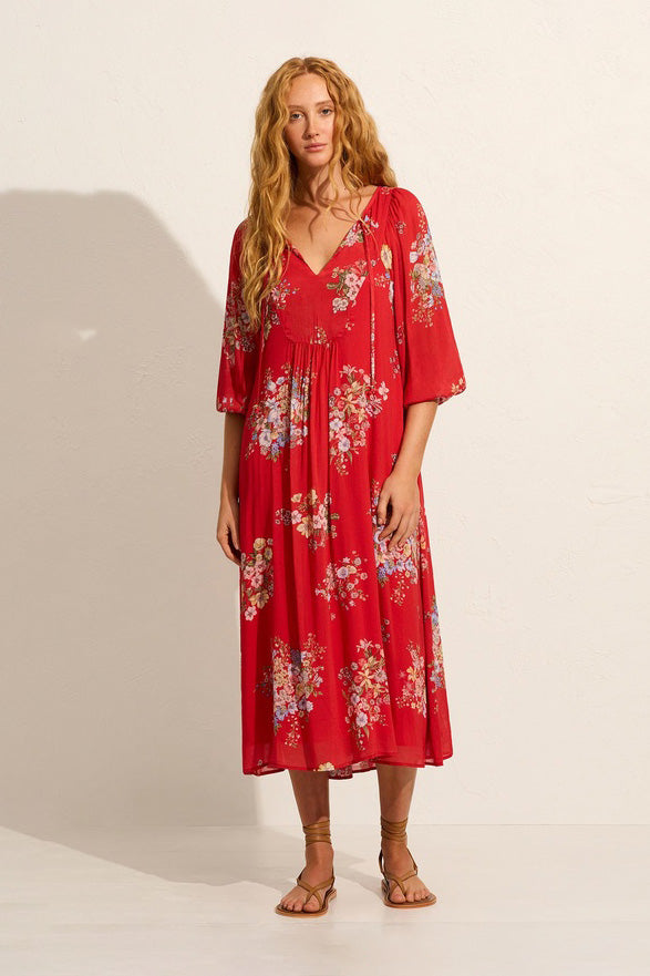 Willow Midi Dress Red